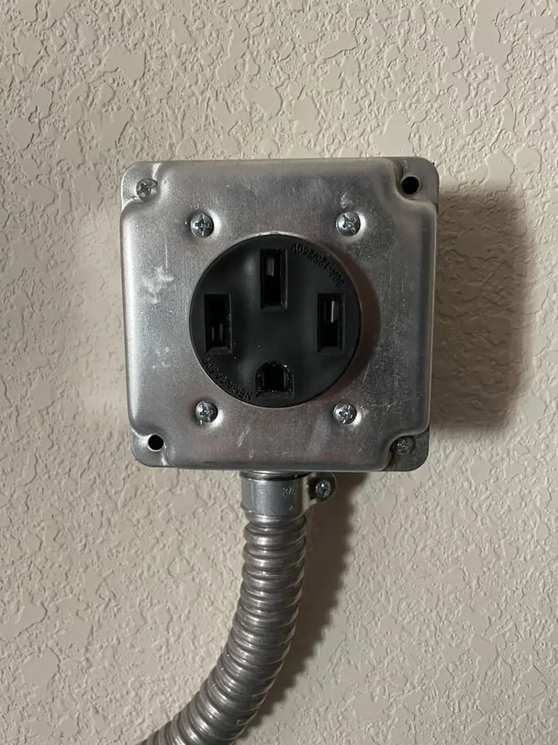 NEMA 14-50 outlet installed for Smart Home Electrical in Pascagoula